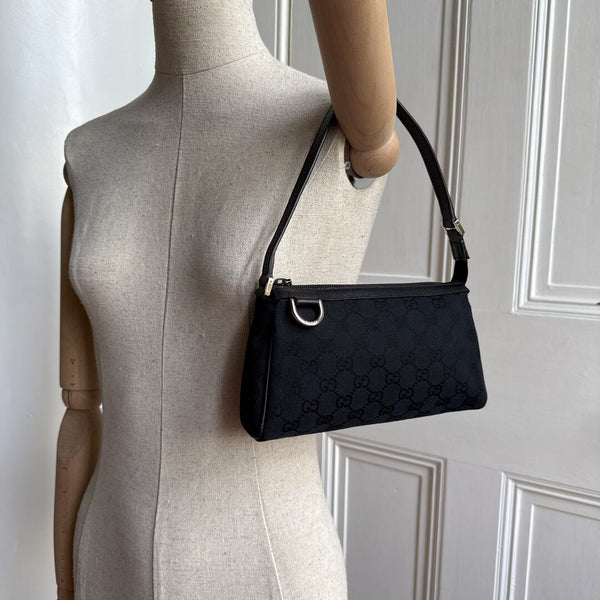 Gucci Mini Abbey D Ring Black Shoulder Bag