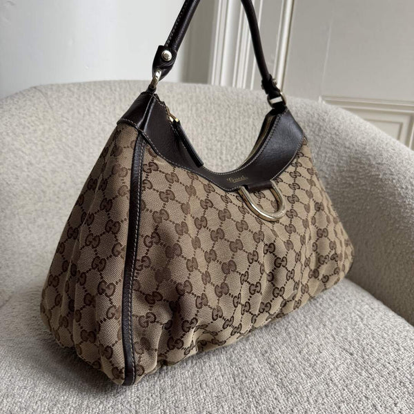 Gucci GG Canvas Abbey Brown Shoulder Bag