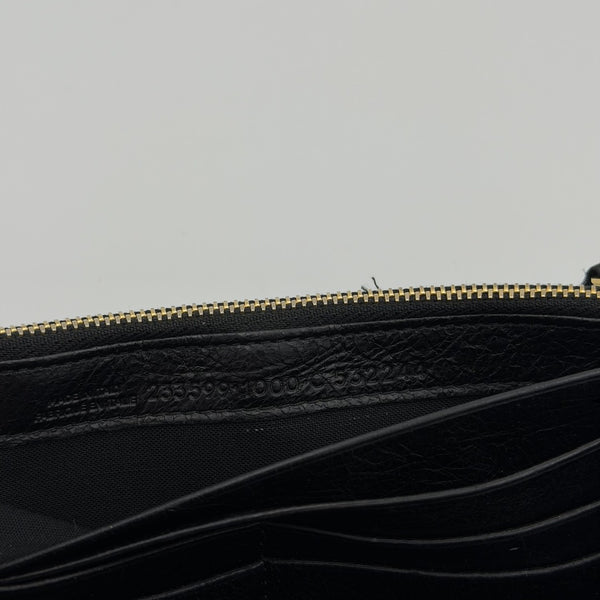 Balenciaga Giant 21 Continental Leather Black Zip Wallet