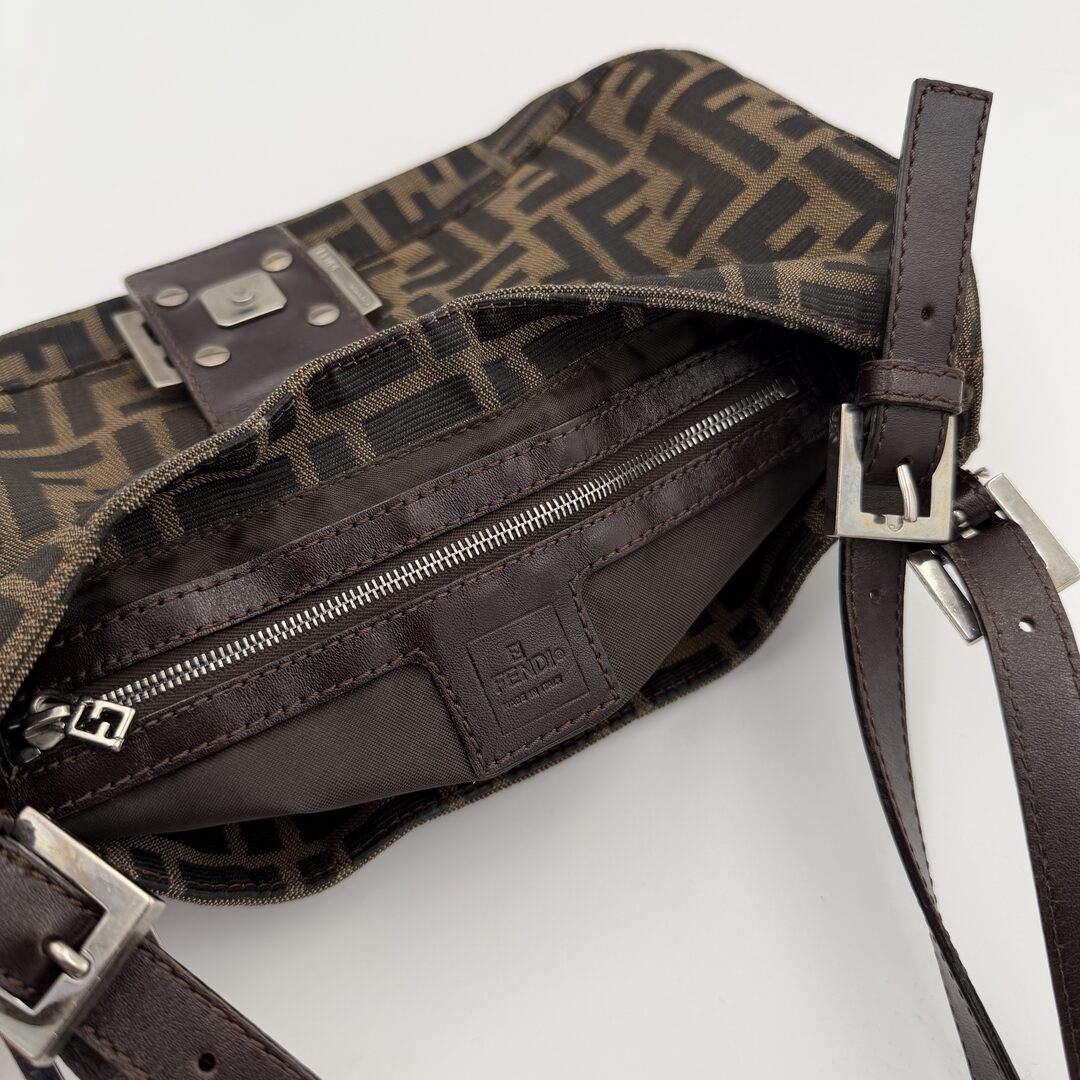 Fendi Mamma Baguette Zucca Shoulder Bag