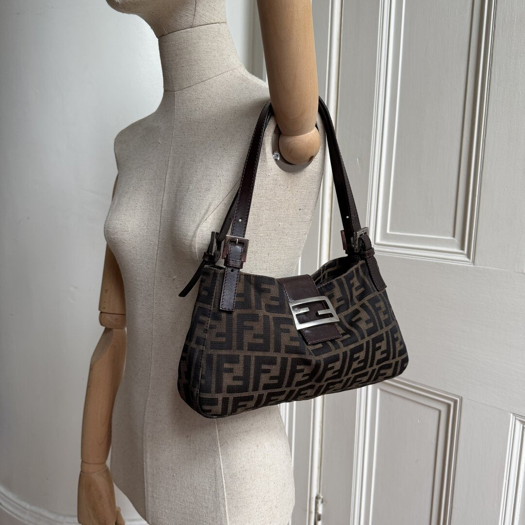 Fendi Mamma Baguette Zucca Shoulder Bag