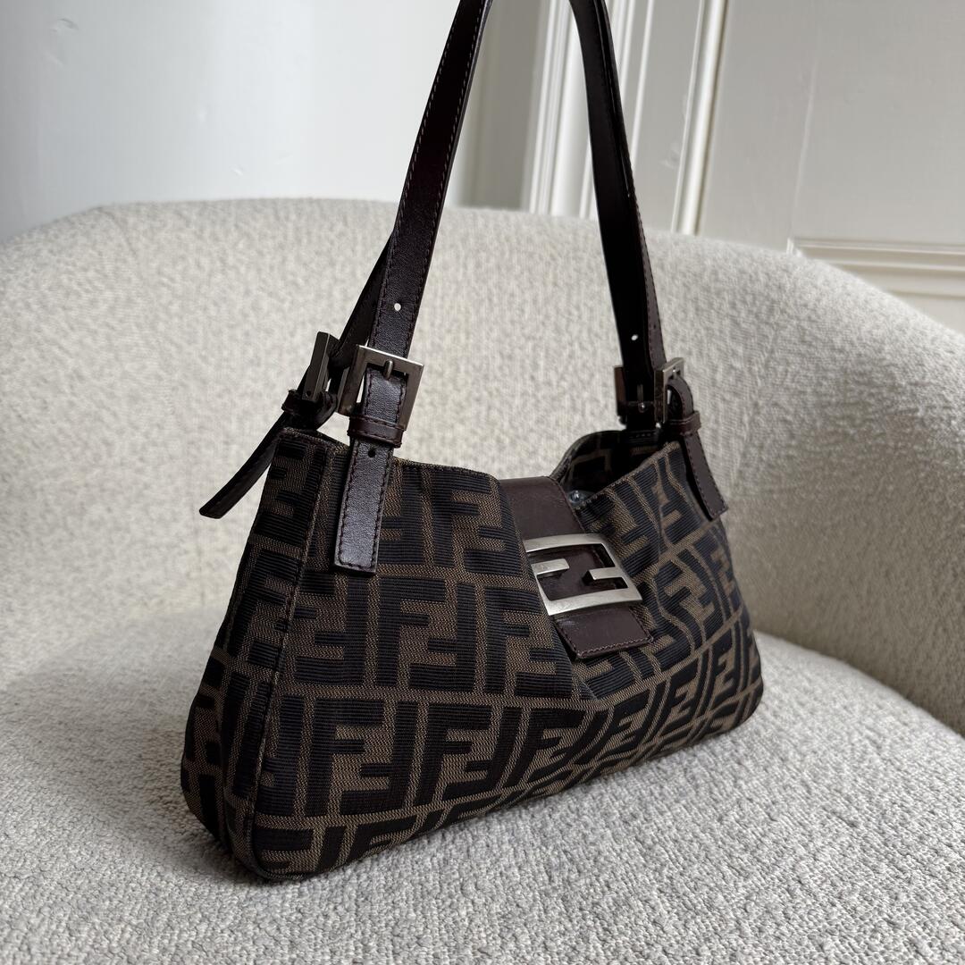 Fendi Mamma Baguette Zucca Shoulder Bag