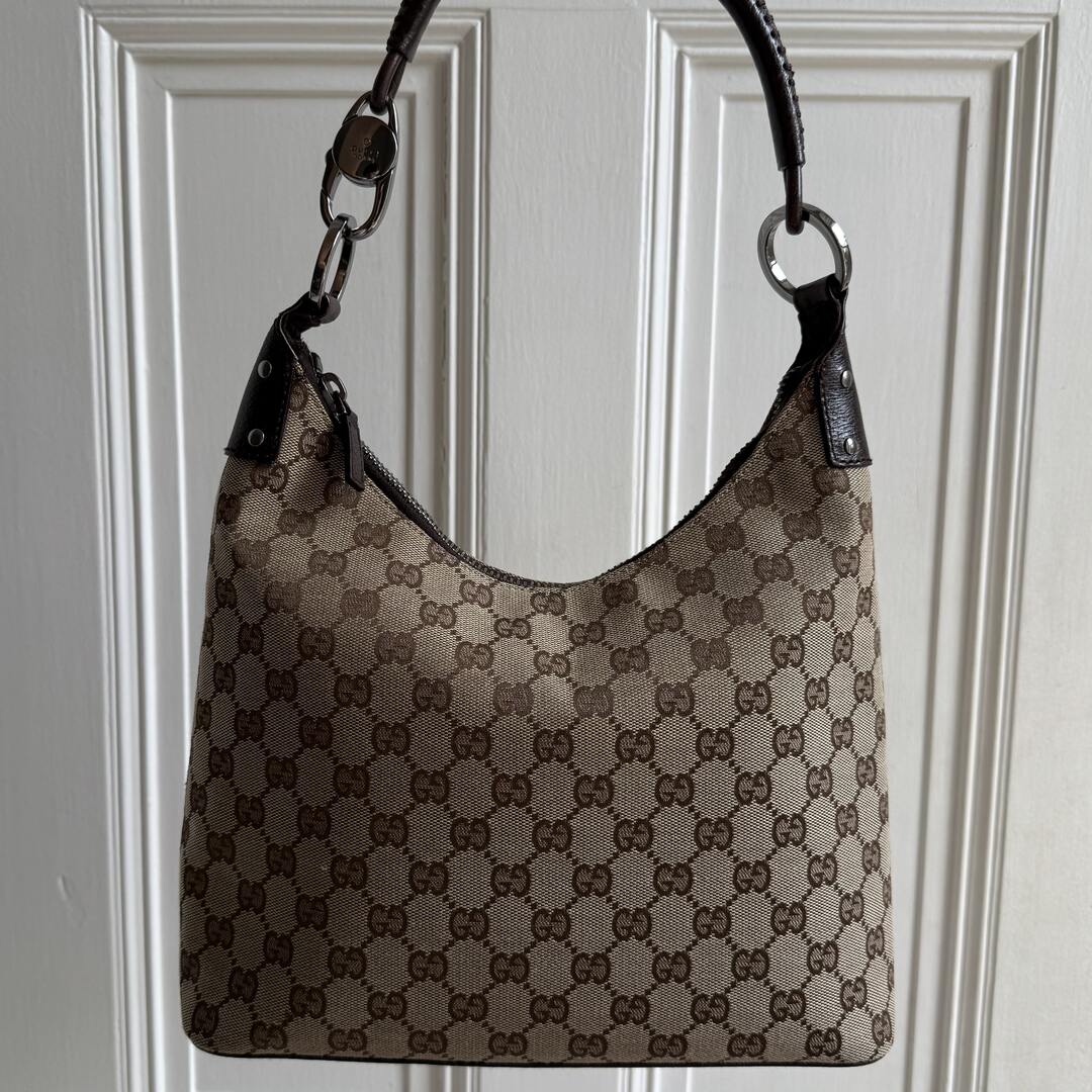 Gucci GG Canvas Brown Shoulder Bag