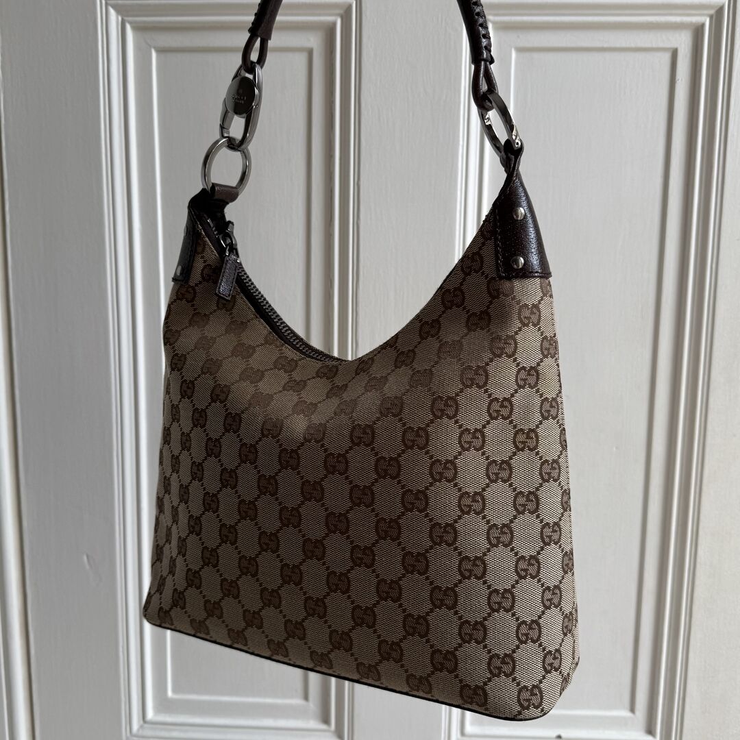 Gucci GG Canvas Brown Shoulder Bag