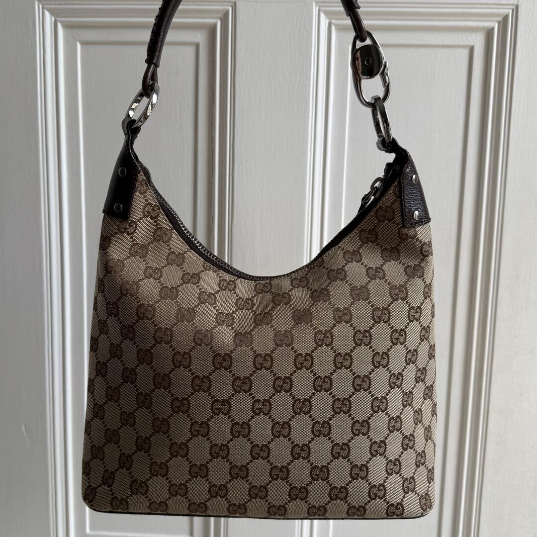 Gucci GG Canvas Brown Shoulder Bag
