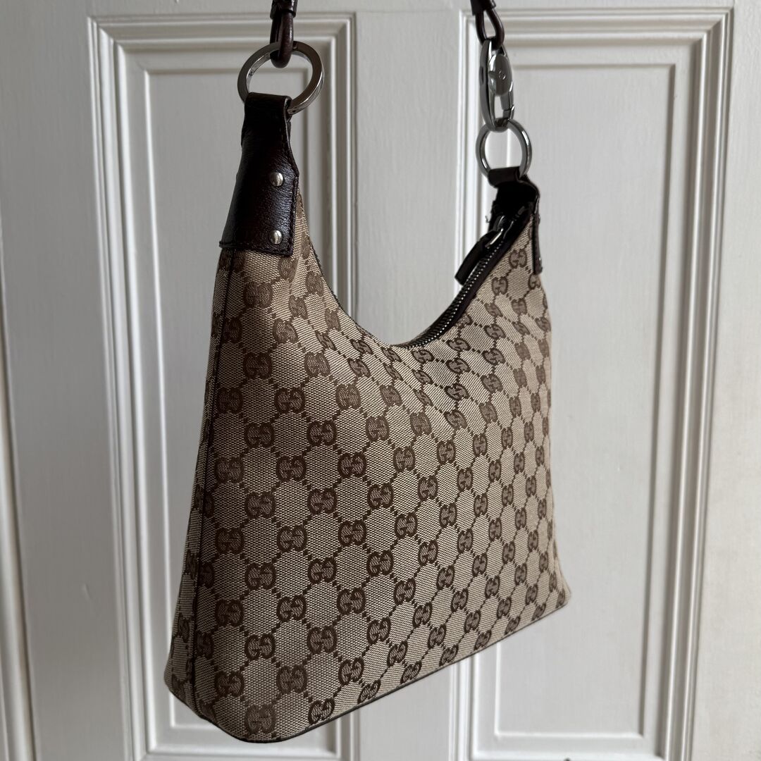 Gucci GG Canvas Brown Shoulder Bag
