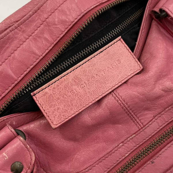 2003 Balenciaga The City Leather Pink Shoulder Bag