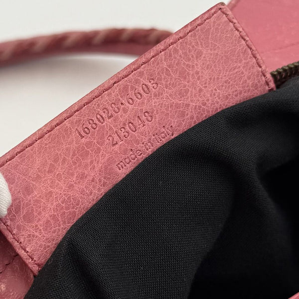 2003 Balenciaga The City Leather Pink Shoulder Bag