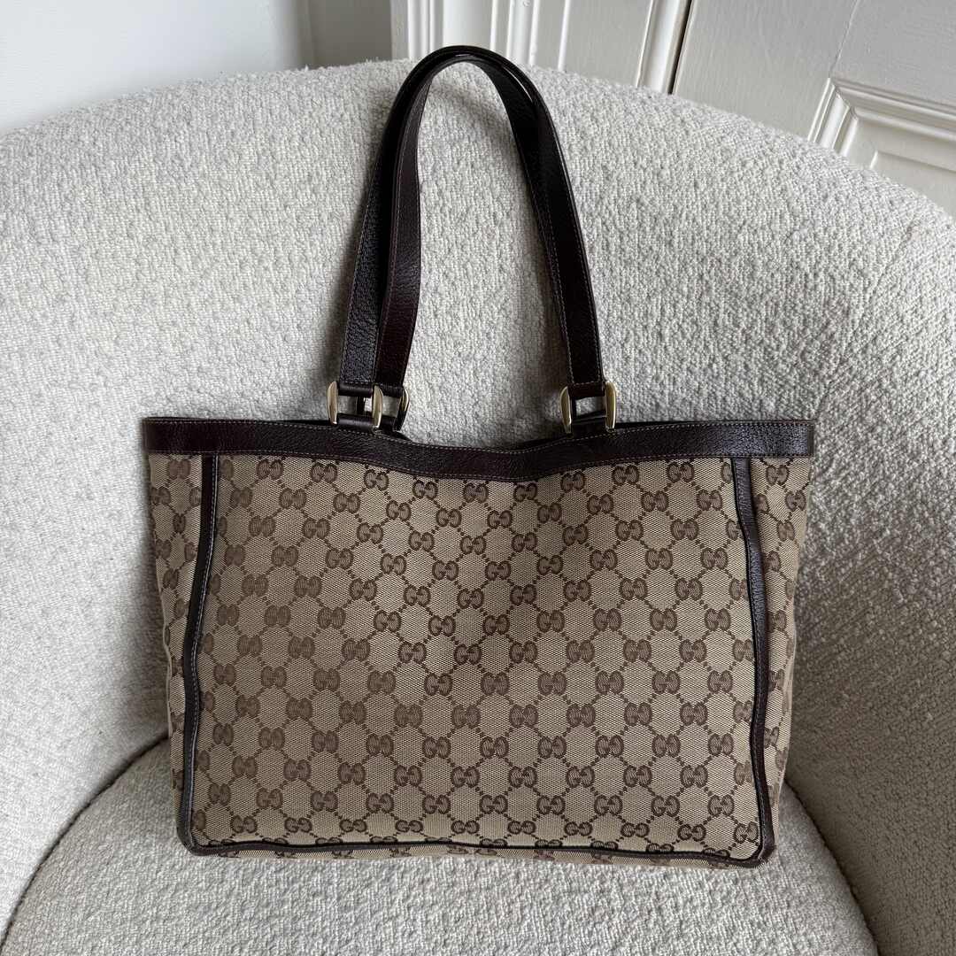 Gucci GG Canvas Abbey D-Ring Pocket Tote Bag