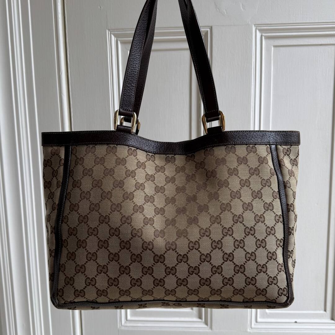 Gucci GG Canvas Abbey D-Ring Pocket Tote Bag