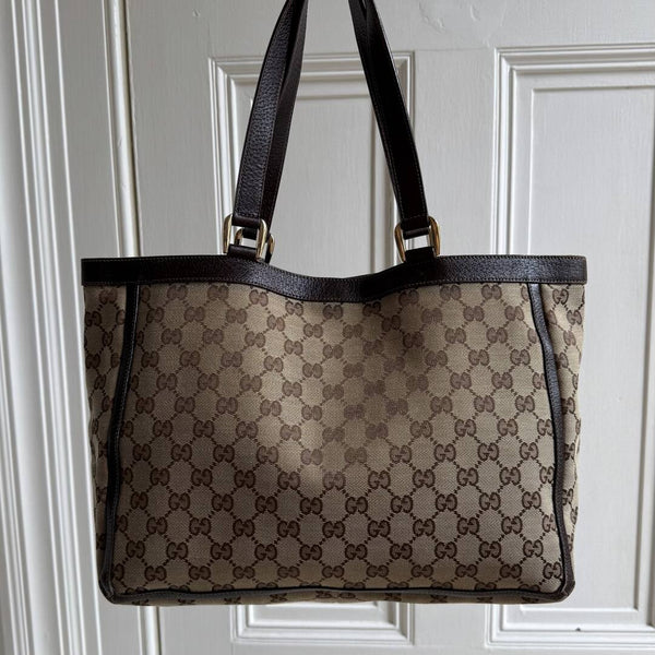 Gucci GG Canvas Abbey D-Ring Pocket Tote Bag
