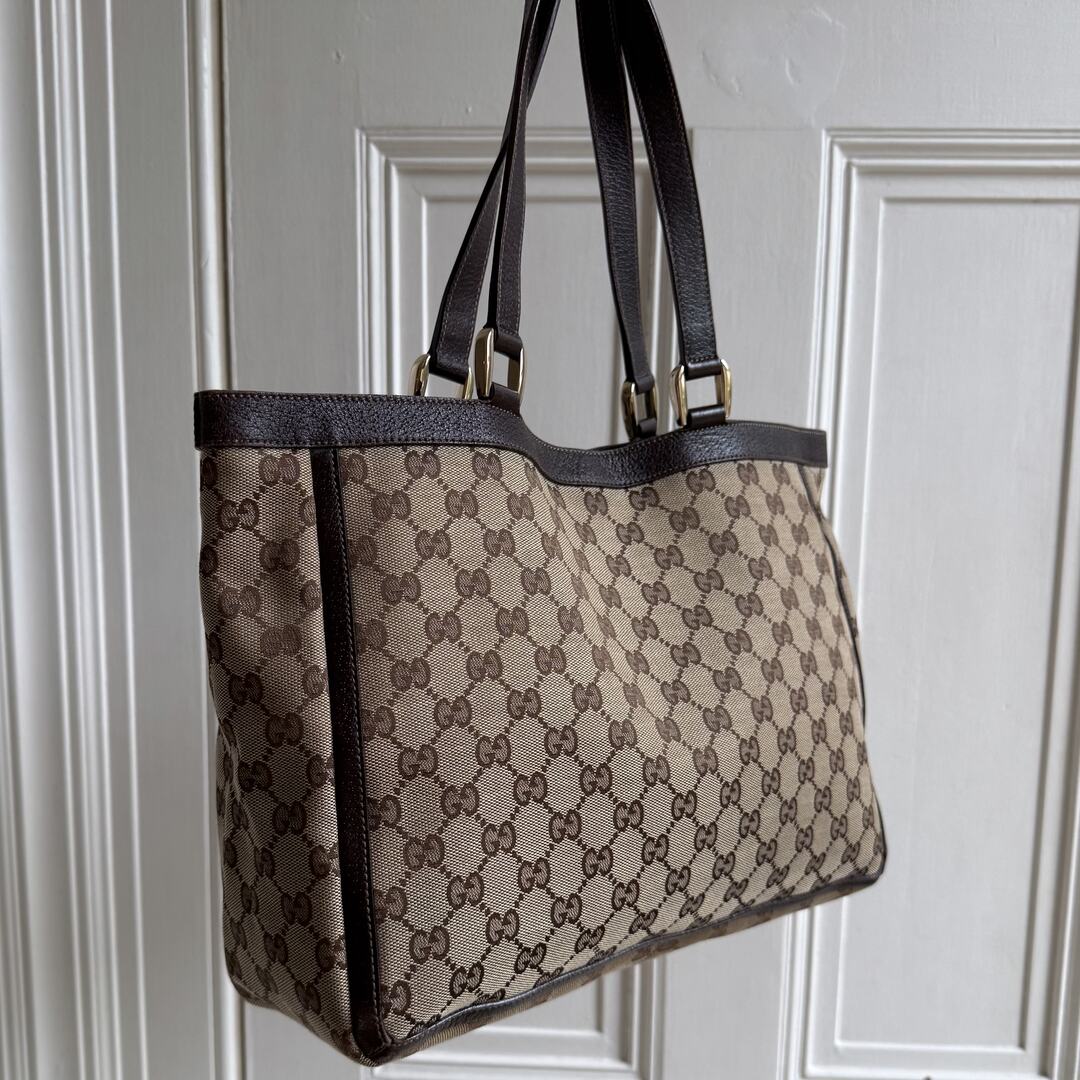 Gucci GG Canvas Abbey D-Ring Pocket Tote Bag