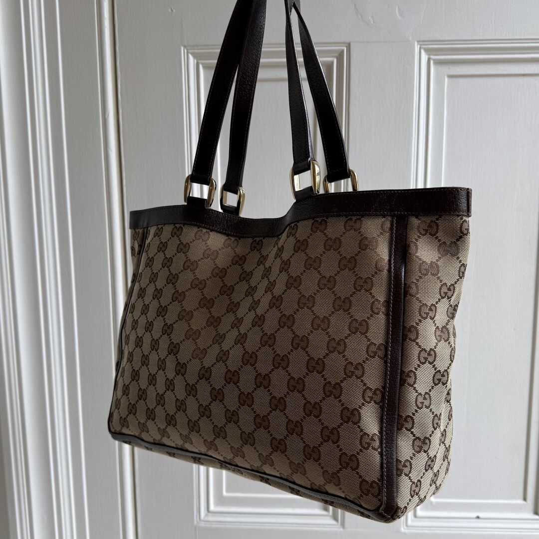 Gucci GG Canvas Abbey D-Ring Pocket Tote Bag