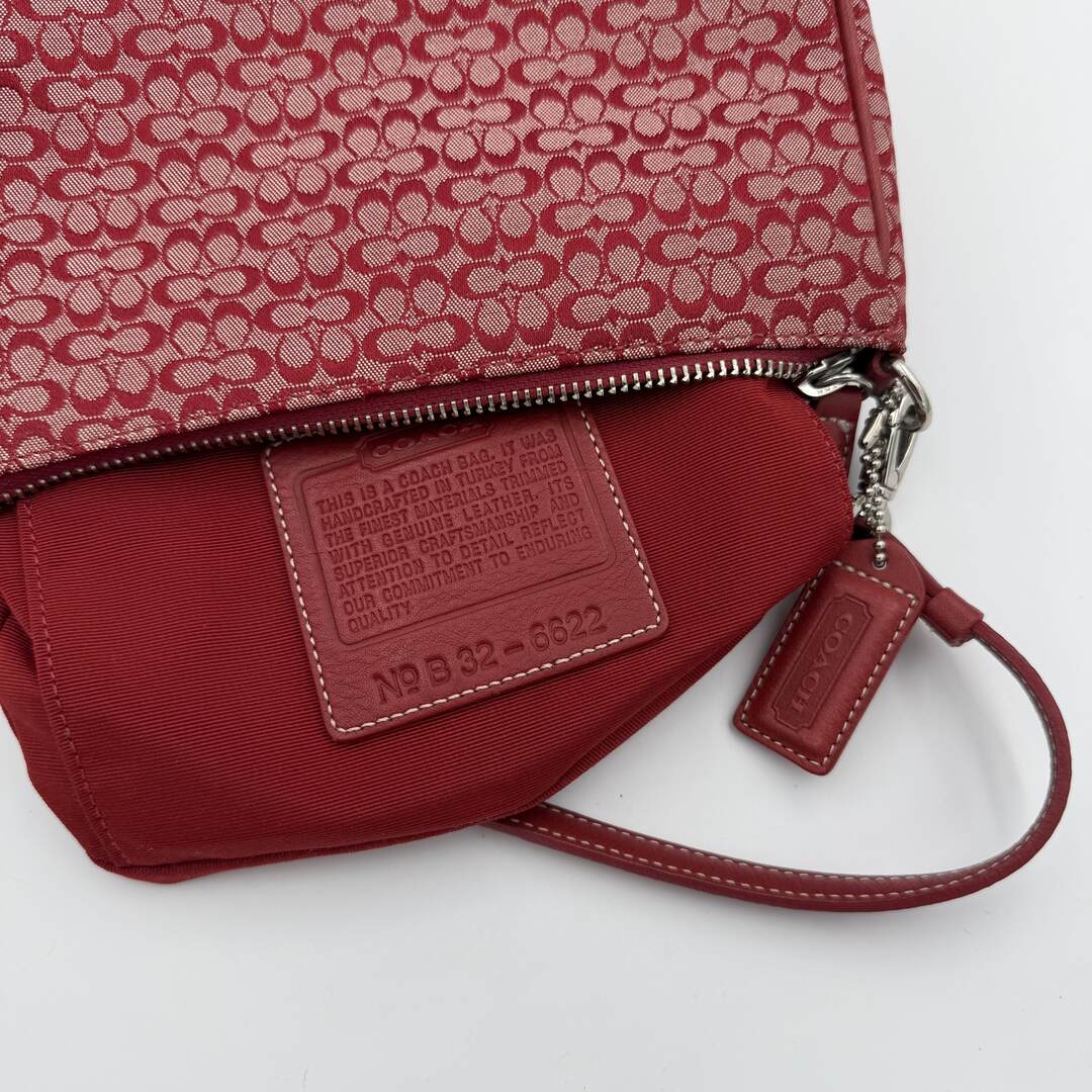Rare Coach Mini Signature Demi Red Shoulder Bag