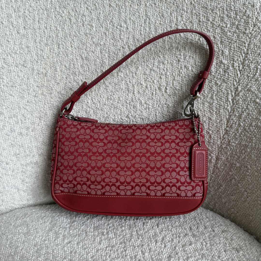 Rare Coach Mini Signature Demi Red Shoulder Bag