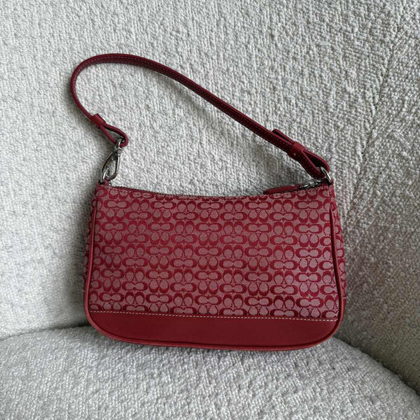 Rare Coach Mini Signature Demi Red Shoulder Bag