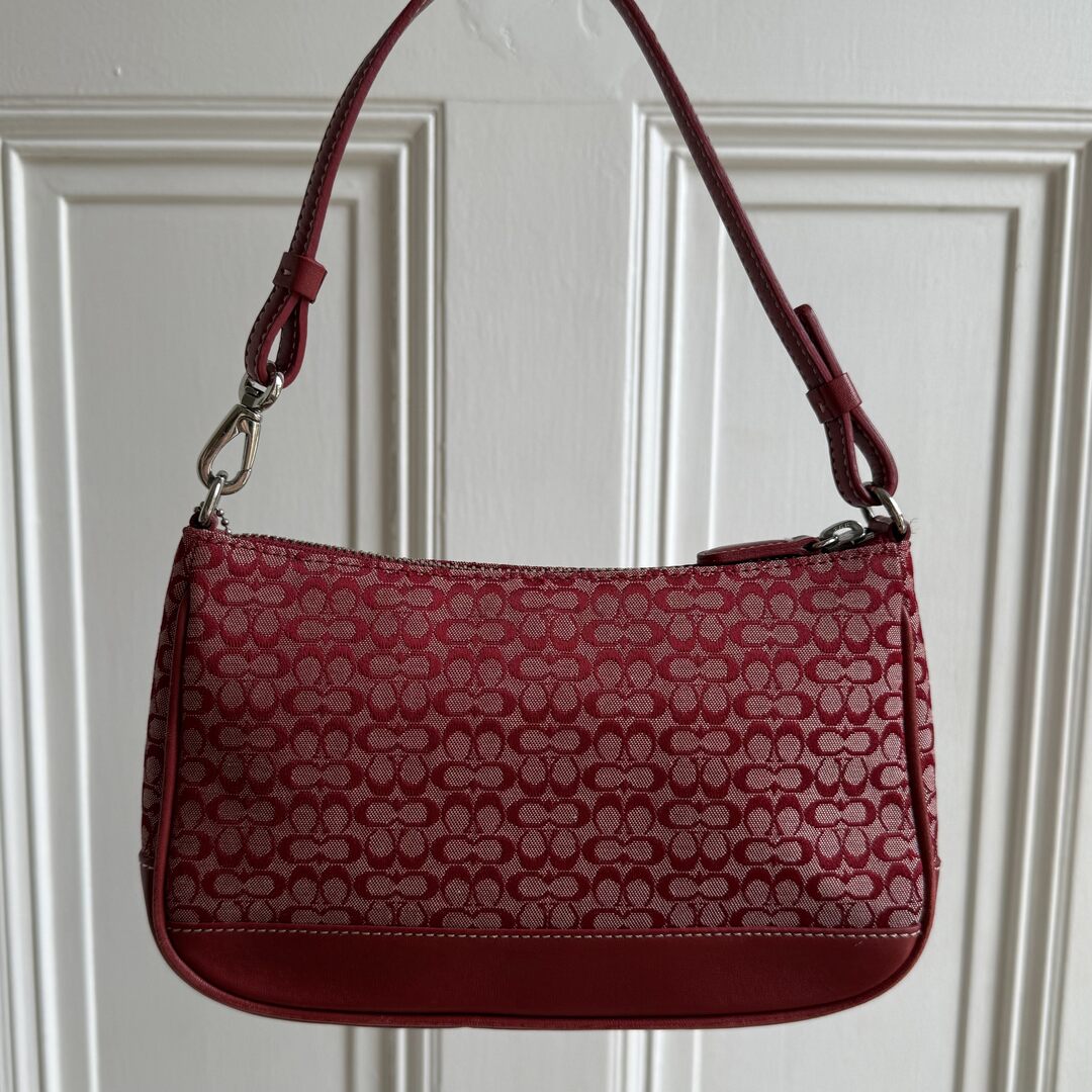 Rare Coach Mini Signature Demi Red Shoulder Bag