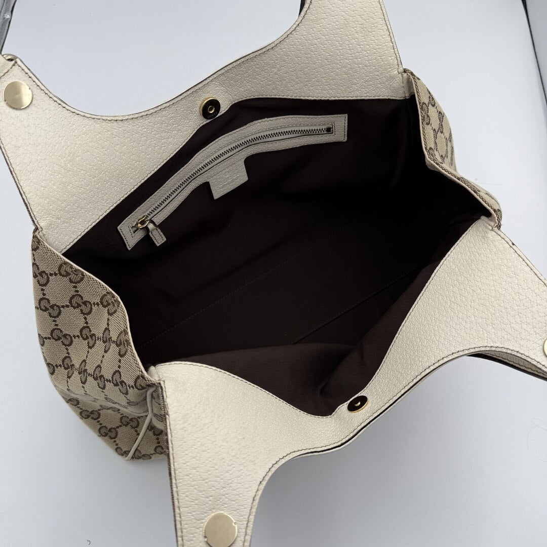 Gucci GG Monogram White Tote Bag