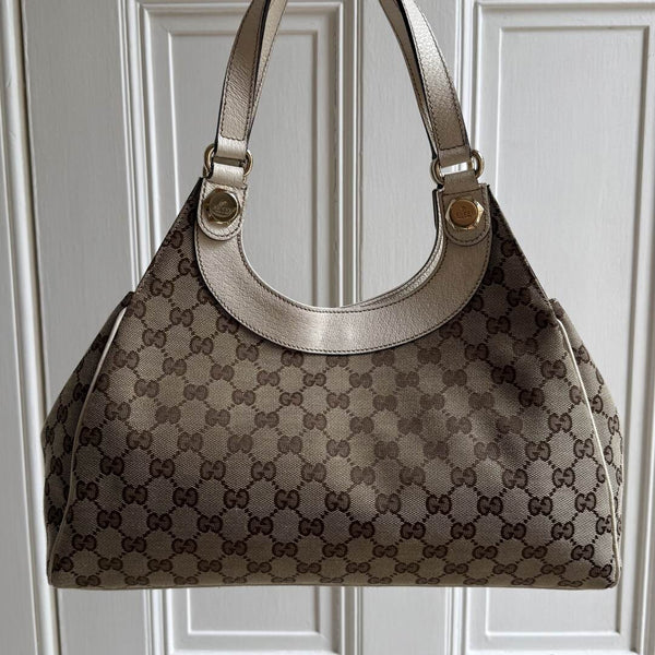 Gucci GG Monogram White Tote Bag