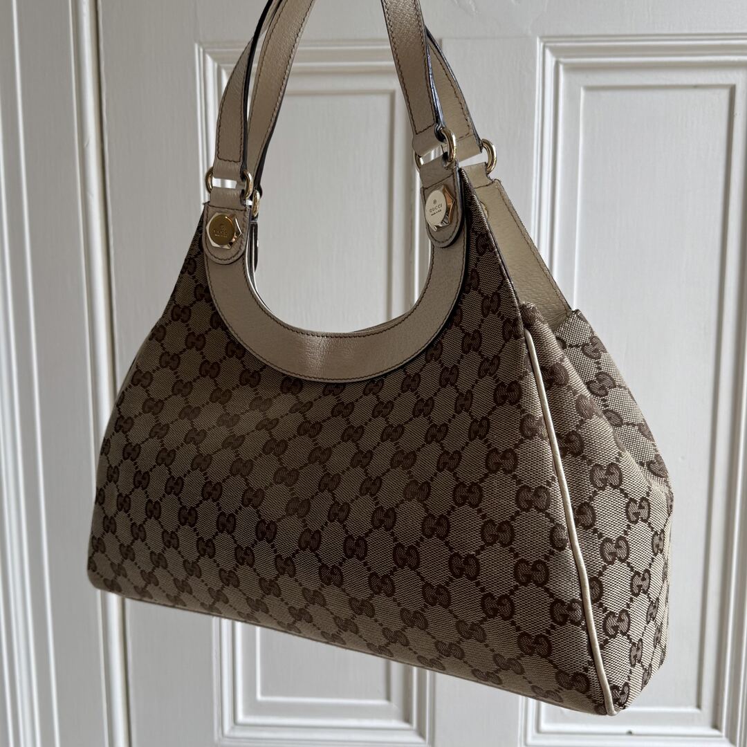 Gucci GG Monogram White Tote Bag