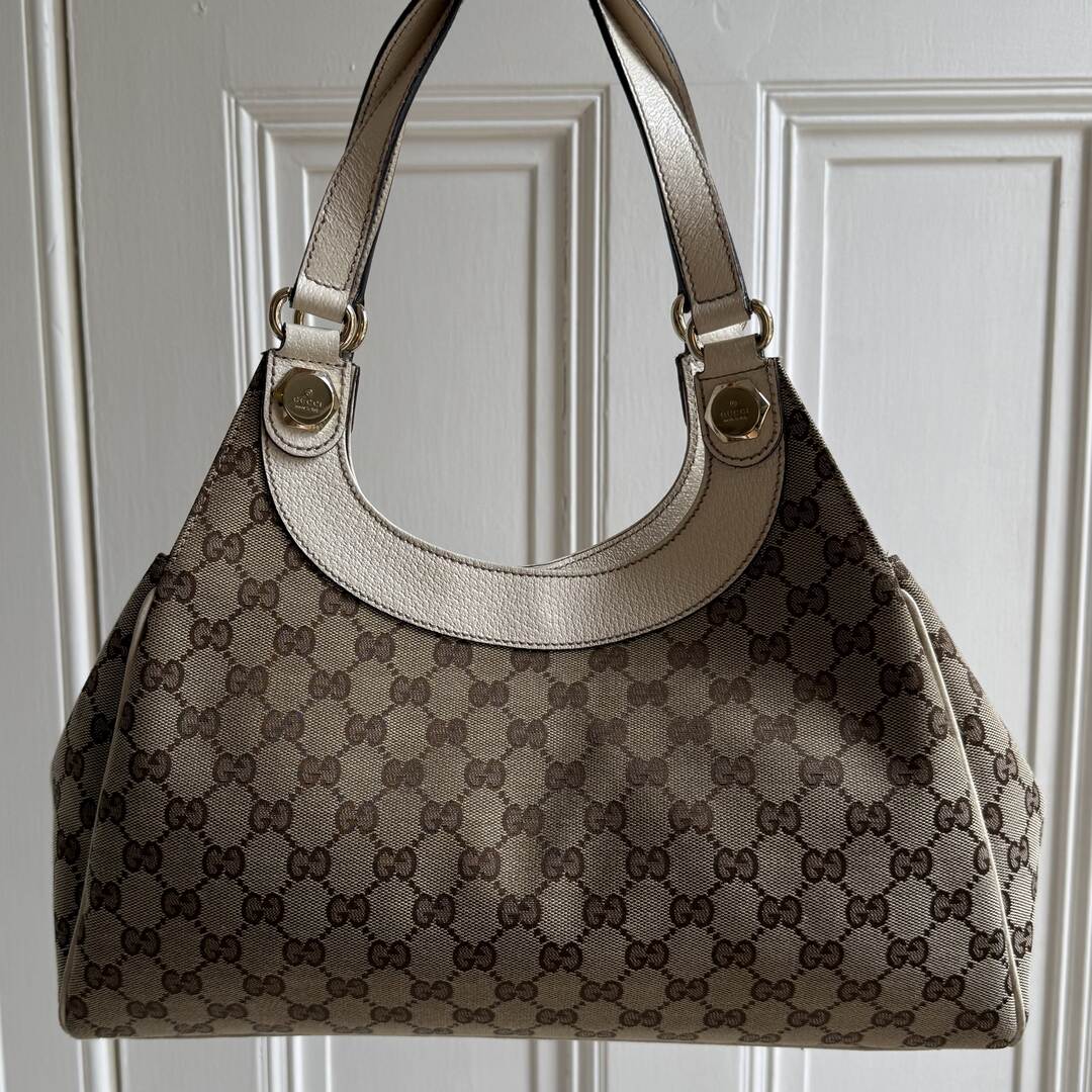 Gucci GG Monogram White Tote Bag