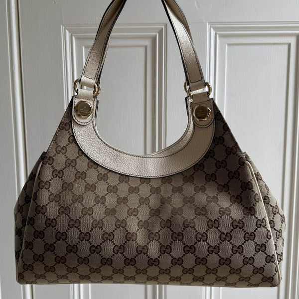 Gucci GG Monogram White Tote Bag