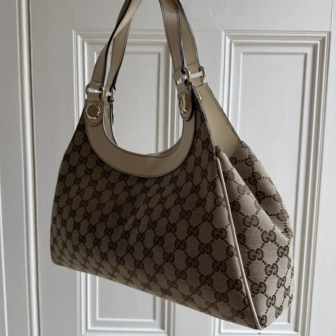 Gucci GG Monogram White Tote Bag