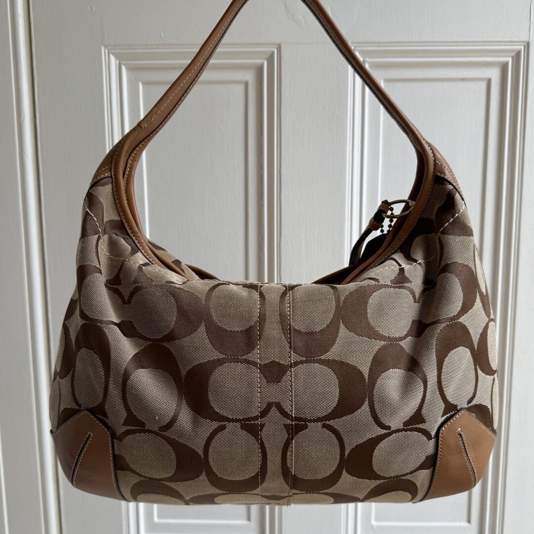 Coach Signature Hobo Brown XL Shoulder Bag