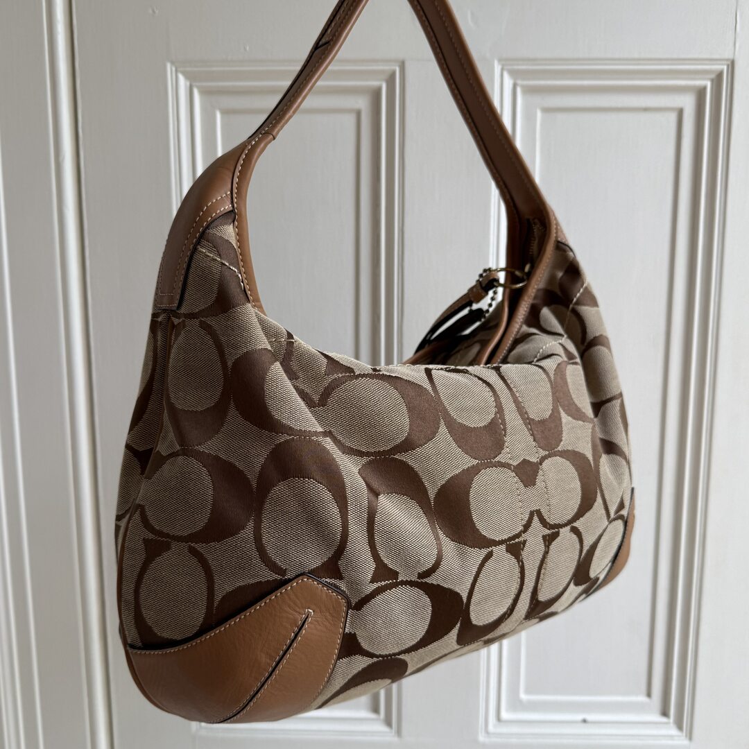 Coach Signature Hobo Brown XL Shoulder Bag