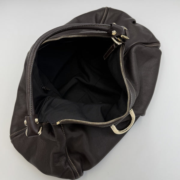 Gucci Abbey Leather Dark Brown Shoulder Bag