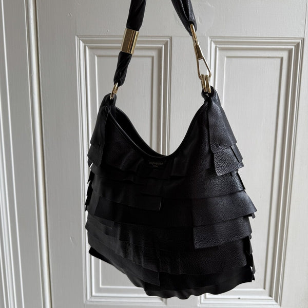 YSL Saint Tropez Leather Black Shoulder Bag