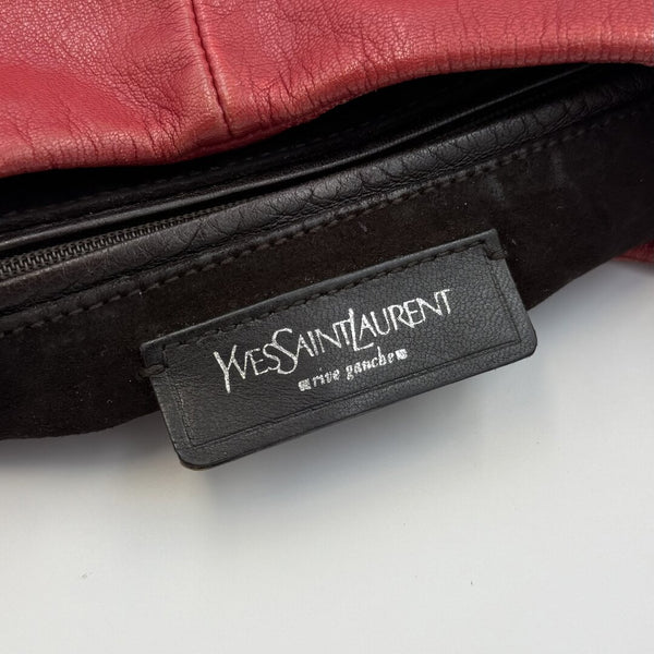 Yves Saint Laurent Rive Gauche Leather Red Shoulder Bag