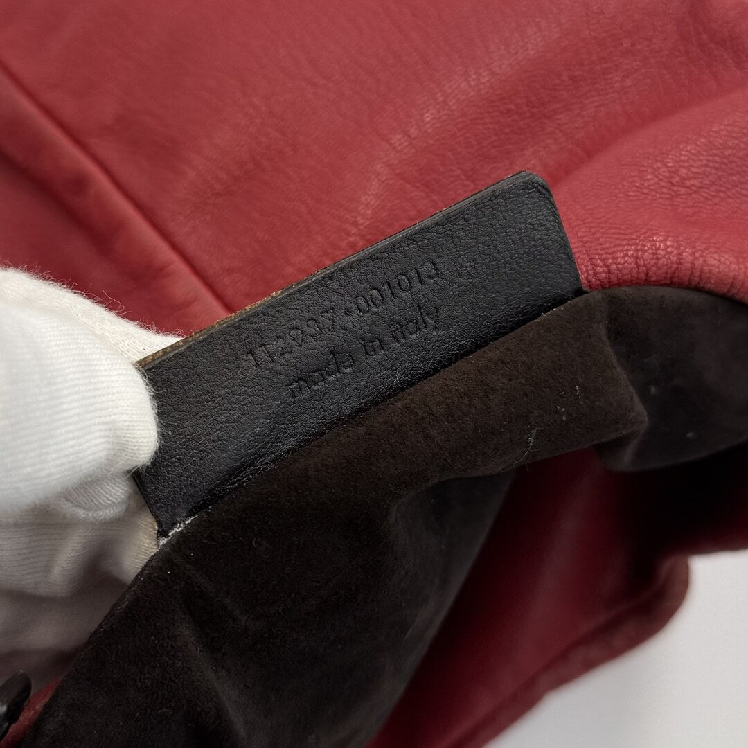 Yves Saint Laurent Rive Gauche Leather Red Shoulder Bag