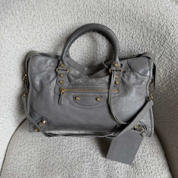 2014 Balenciaga City Leather Grey Handbag