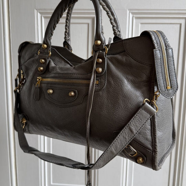 2014 Balenciaga City Leather Grey Handbag