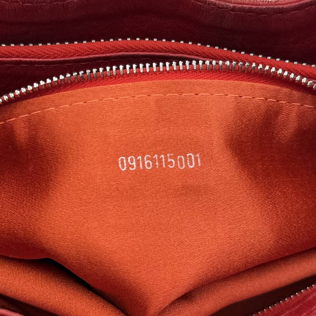 Fendi Baguette Hobo Red Leather Shoulder Bag