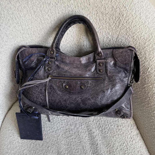 2009 Balenciaga City Leather Purple Handbag