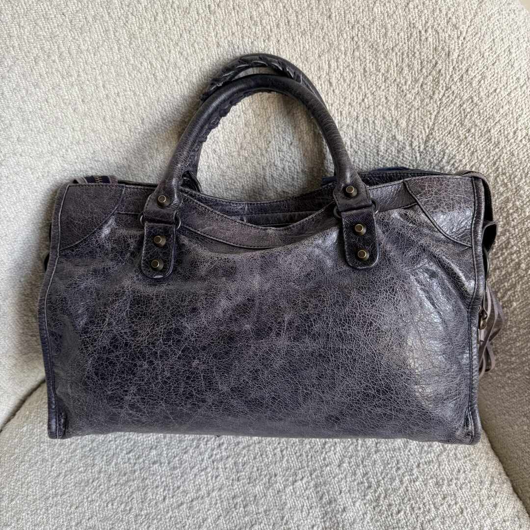 2009 Balenciaga City Leather Purple Handbag
