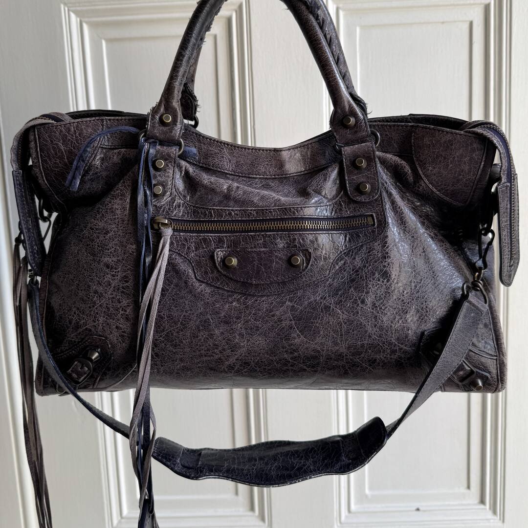 2009 Balenciaga City Leather Purple Handbag