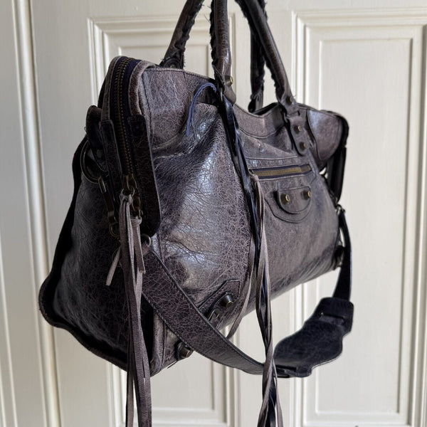 2009 Balenciaga City Leather Purple Handbag