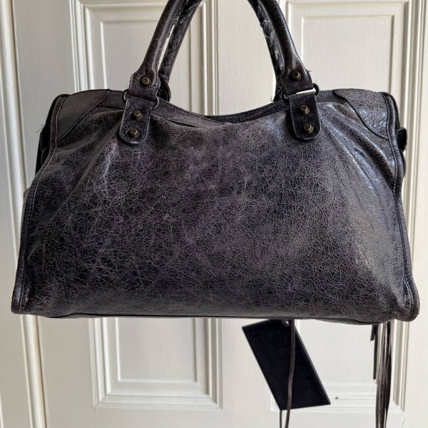 2009 Balenciaga City Leather Purple Handbag