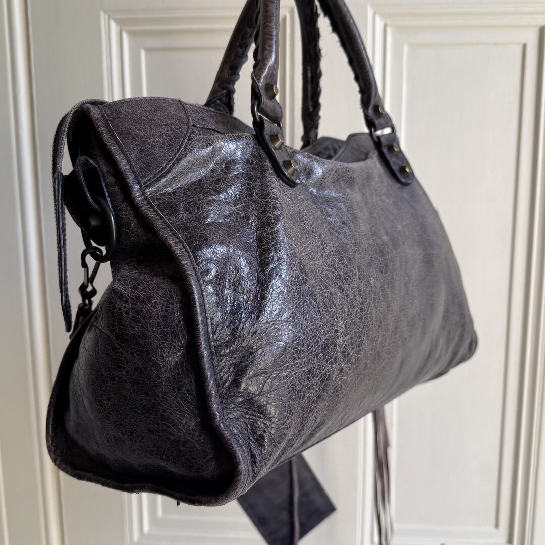 2009 Balenciaga City Leather Purple Handbag