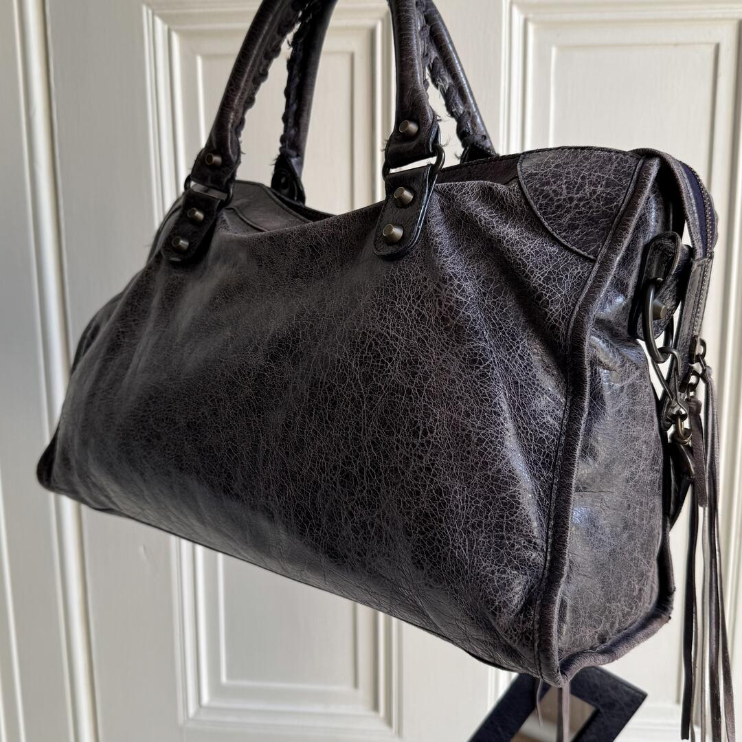 2009 Balenciaga City Leather Purple Handbag