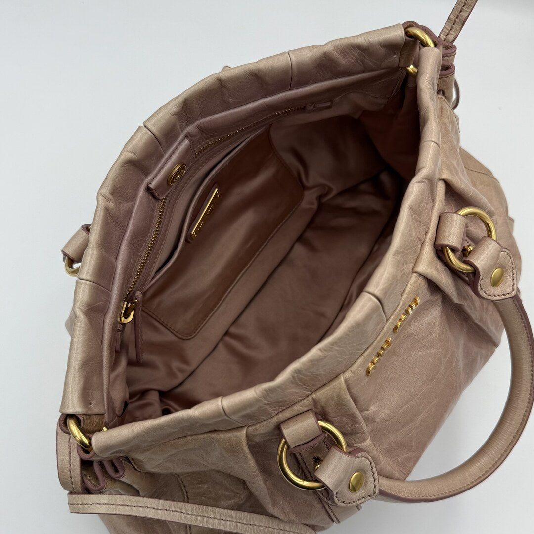 Miu Miu Vitello Dusty Pink Handbag