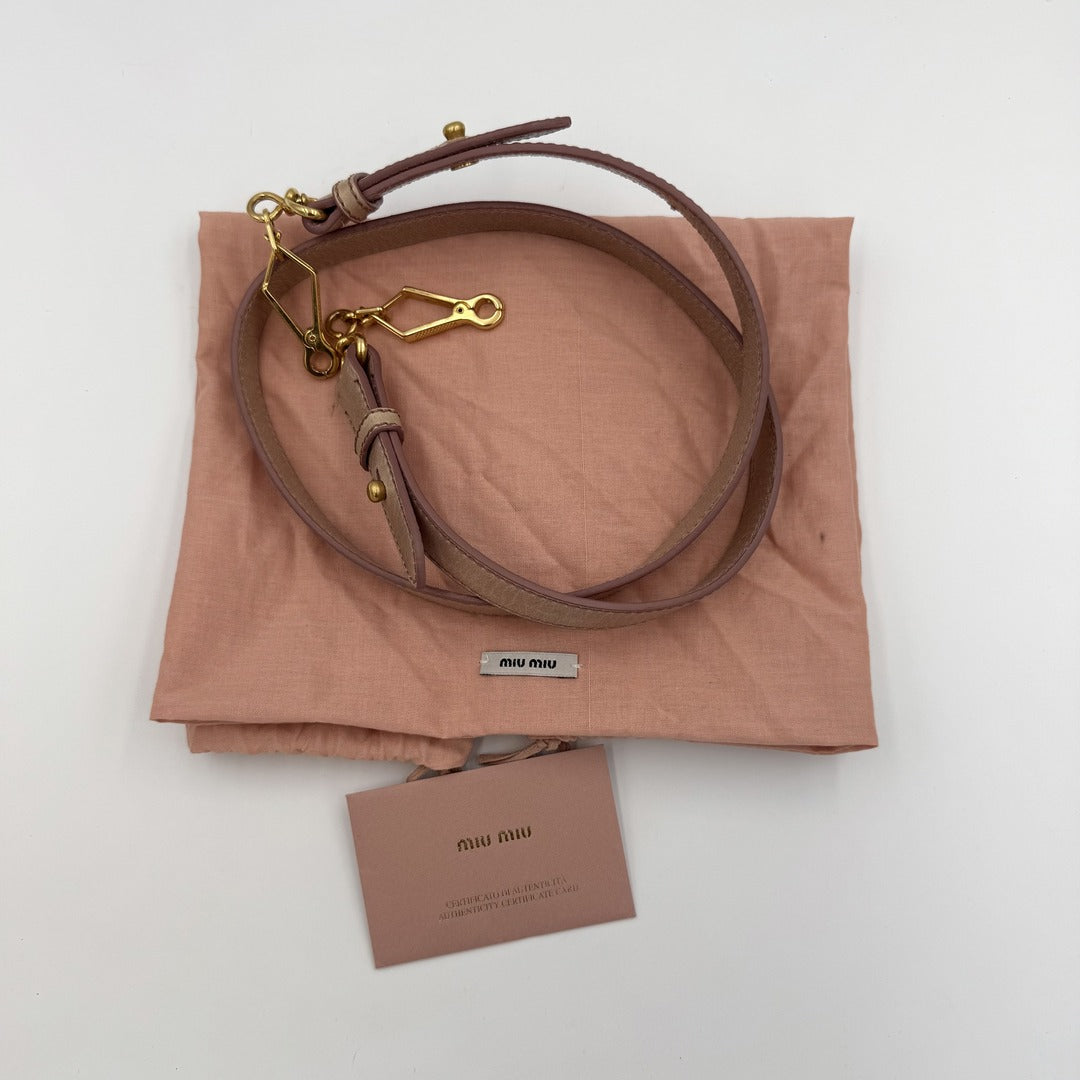 Miu Miu Vitello Dusty Pink Handbag