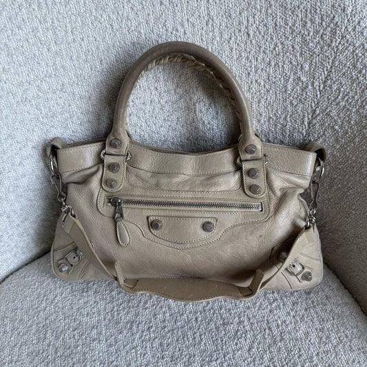 2003 Balenciaga First Beige Leather Handbag