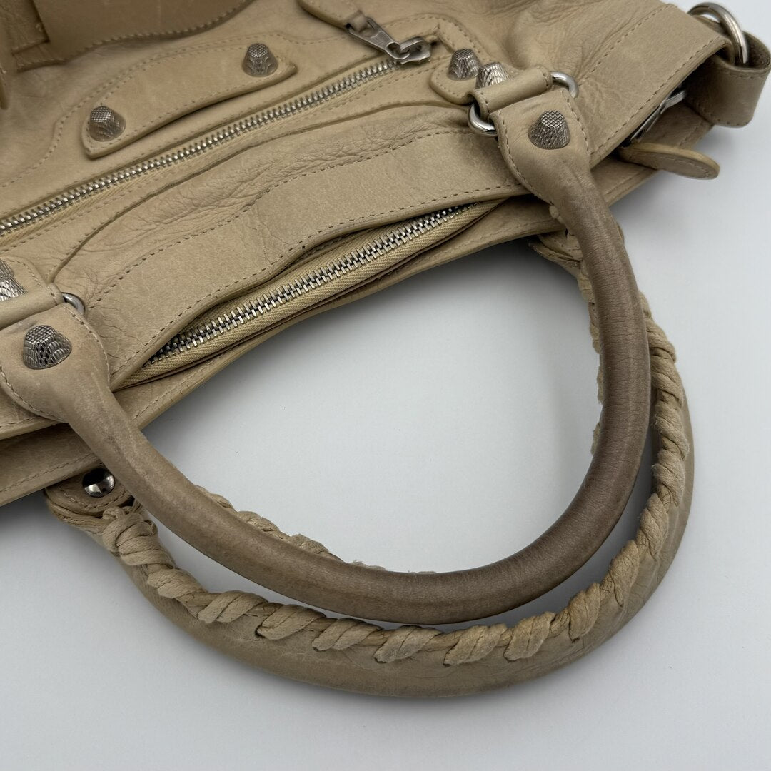 2003 Balenciaga First Beige Leather Handbag