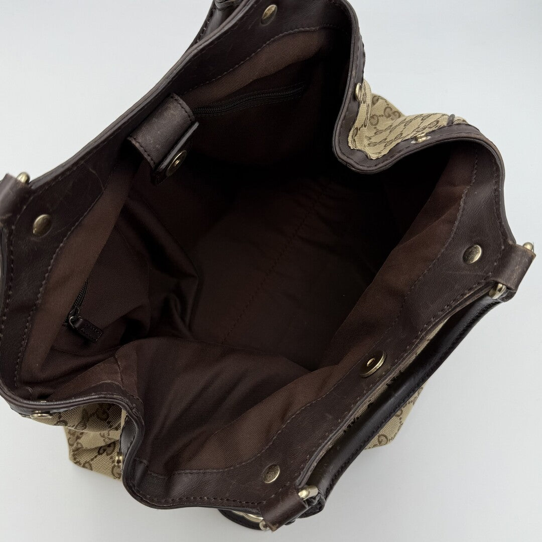 Gucci Monogram Sukey Brown Tote Bag