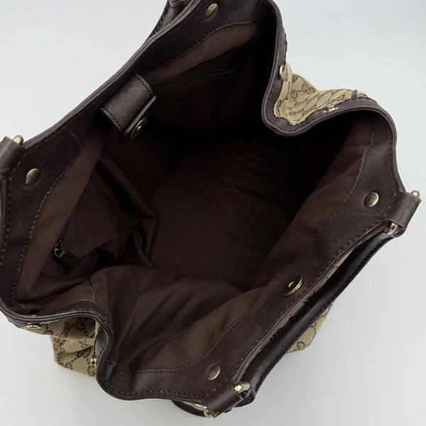 Gucci Monogram Sukey Brown Tote Bag