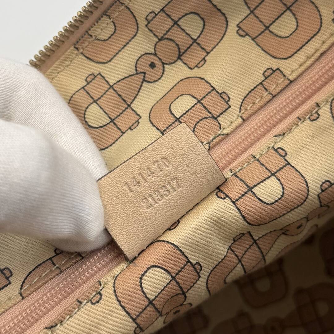 Gucci Guccissima Abbey Peach Pink Leather Shoulder Bag